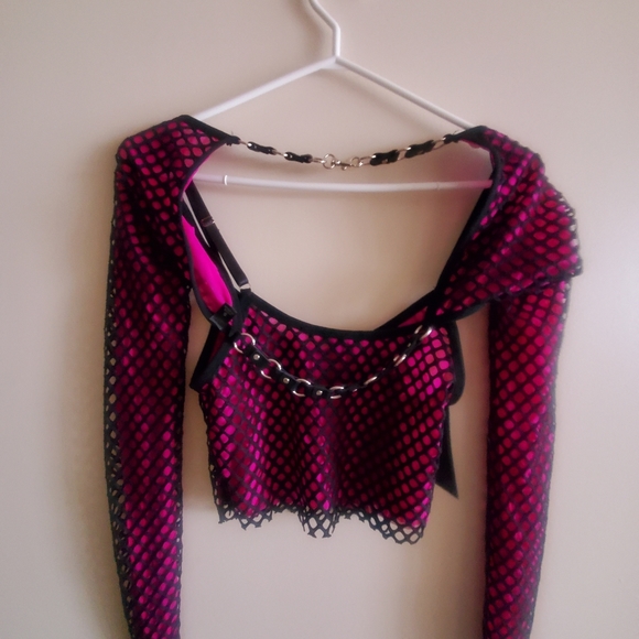 COPY - COPY - Fishnet cami crop top set - Picture 6 of 6